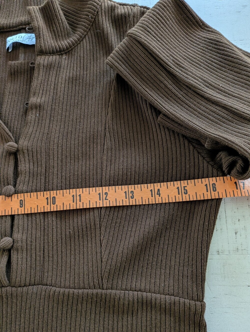 Solid Citizen Equestrian Kori Top Chocolate Brown Rib Knit Size Lg - Picture 7 of 11